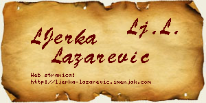 LJerka Lazarević vizit kartica